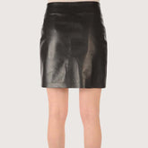 Genuine Lambskin Slim-Fit Leather Skirt